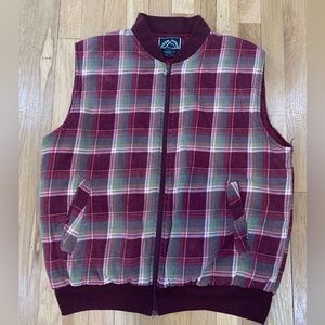 Vintage Fullzip Plaid Vest